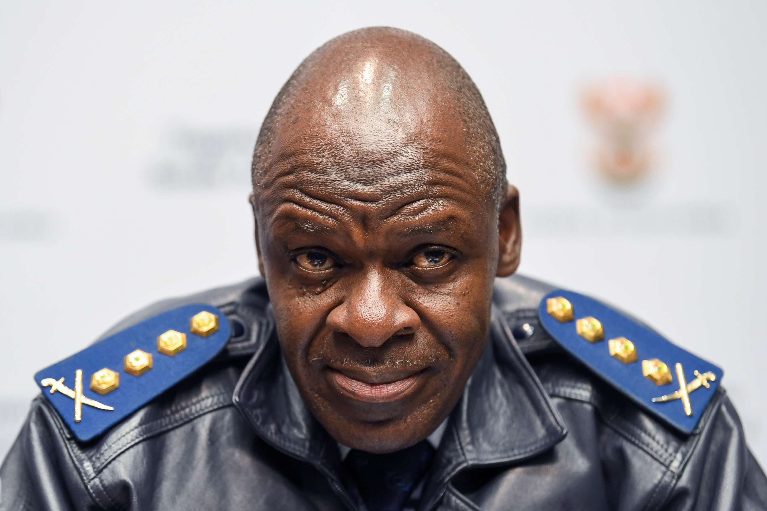 PHOTO: South Africa's National Police Commissioner Gen. Khehla Sitole in Cape Town, South Africa.
