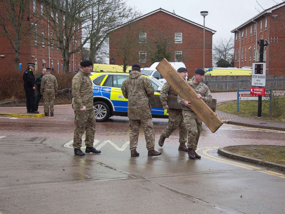 PHOTO: Police investigations continue into the alleged poisoning of former Soviet spy Sergei Skripal and daughter Yulia in Salisbury, U.K., March 9, 2018. The pair were found sitting on a park bench at The Maltings shopping centre.