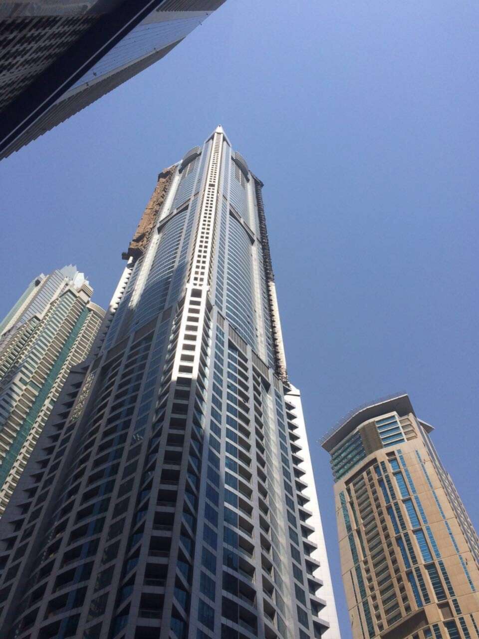 PHOTO: The Marina Torch tower in Dubai, where a fire broke out on Friday morning. 