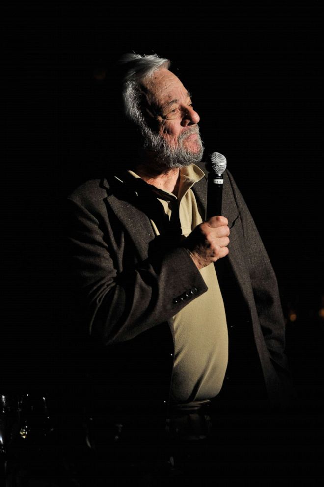 PHOTO: Stephen Sondheim has died at the age of 91. Here he speaks at the Great Writers Thank Their Lucky Stars annual gala hosted by The Dramatists Guild Fund on Oct. 21, 2013, in New York.