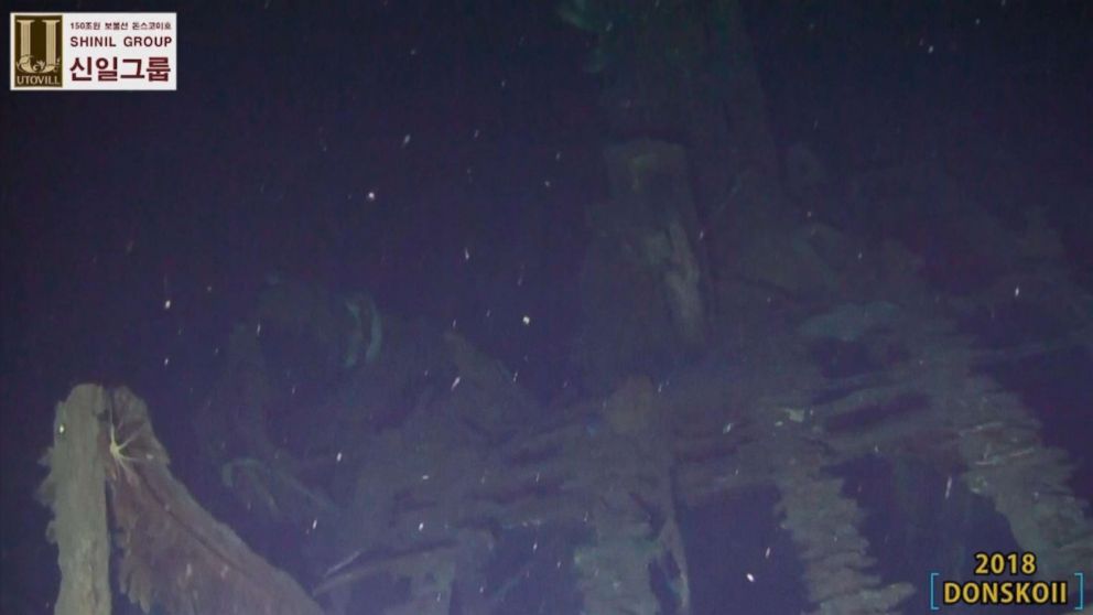PHOTO: A South Korean company's claim to have found a sunken Russian warship has triggered investor frenzy amid unconfirmed rumors that the ship was carrying 200 tons of gold when it sank in 1905.
