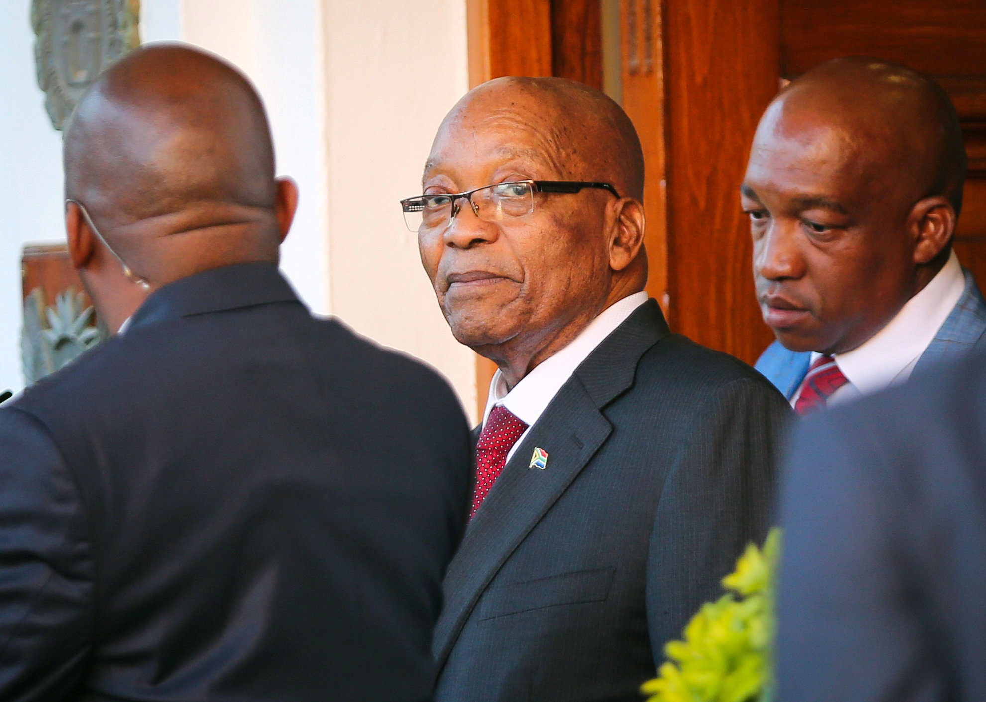 PHOTO: President Jacob Zuma leaves Tuynhuys, the office of the Presidency at Parliament in Cape Town, South Africa, Feb. 7, 2018.