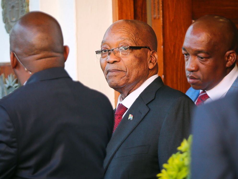PHOTO: President Jacob Zuma leaves Tuynhuys, the office of the Presidency at Parliament in Cape Town, South Africa, Feb. 7, 2018.