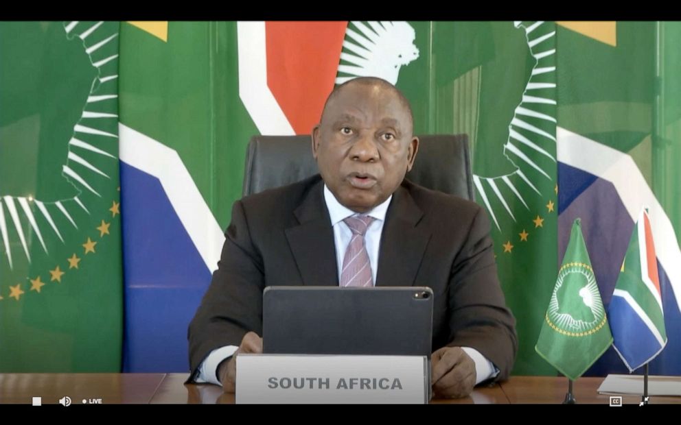 PHOTO: This video grab taken on May 18, 2020 from the website of the World Health Organization shows South African President Cyril Ramaphosa delivering a speech via video link at the opening of the 73rd World Health Assembly amid the coronavirus pandemic.