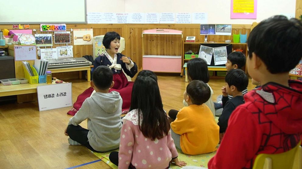 PHOTO: Park Jeonghee is a professional storytelling granny recognized by the Korean Studies Institute. in Anyang, South Korea, Dec. 17, 2019.