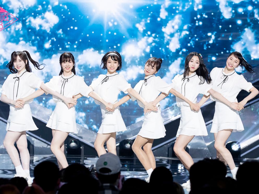 PHOTO: In South Koreas Produce 48 show, dozens of contestants compete for the chance to join a k-pop group.
