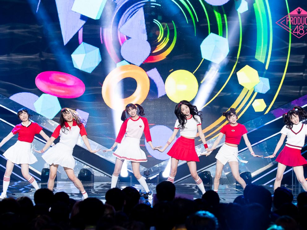 PHOTO: In South Koreas Produce 48 show, dozens of contestants compete for the chance to join a k-pop group.