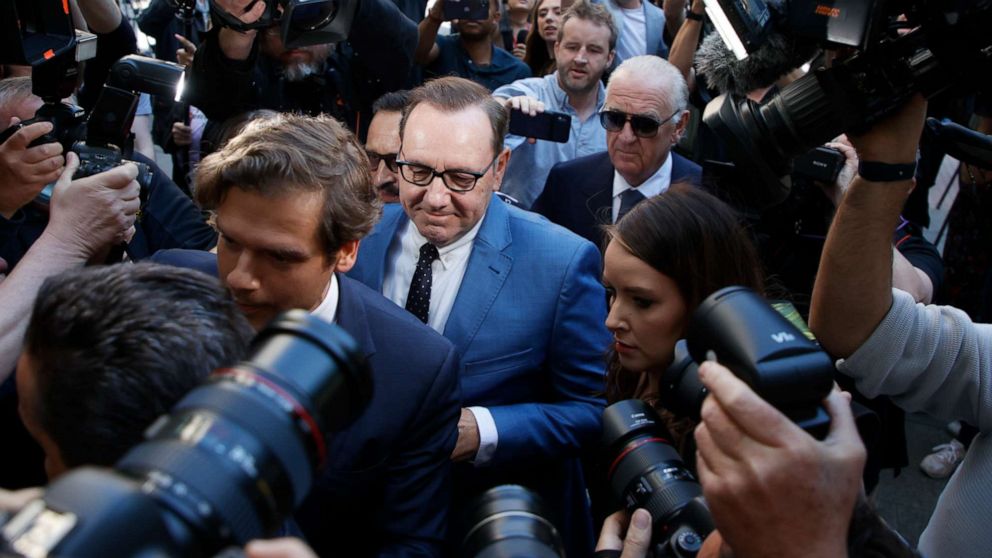 PHOTO: Actor Kevin Spacey arrives at the Westminster Magistrates court in London, Thursday, June 16, 2022.