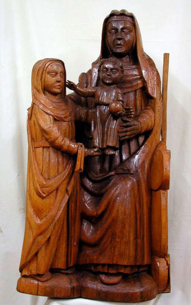 PHOTO: A Romanesque period statue depicting the Virgin Mary prior to  being "restored" by a local woman of the village of El Rañadoiro, Asturias region, Spain, appears in this undated photo.