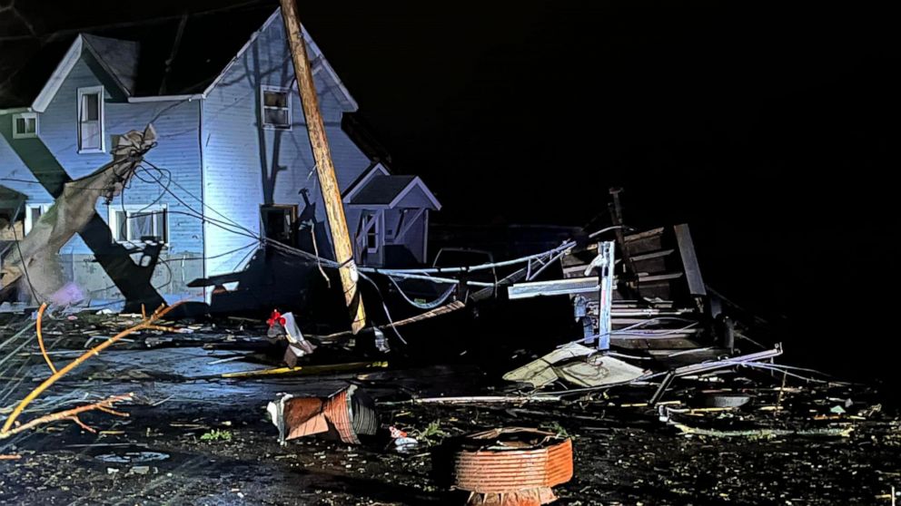 Rare tornadoes strike America's heartland, destroying homes and knocking out power