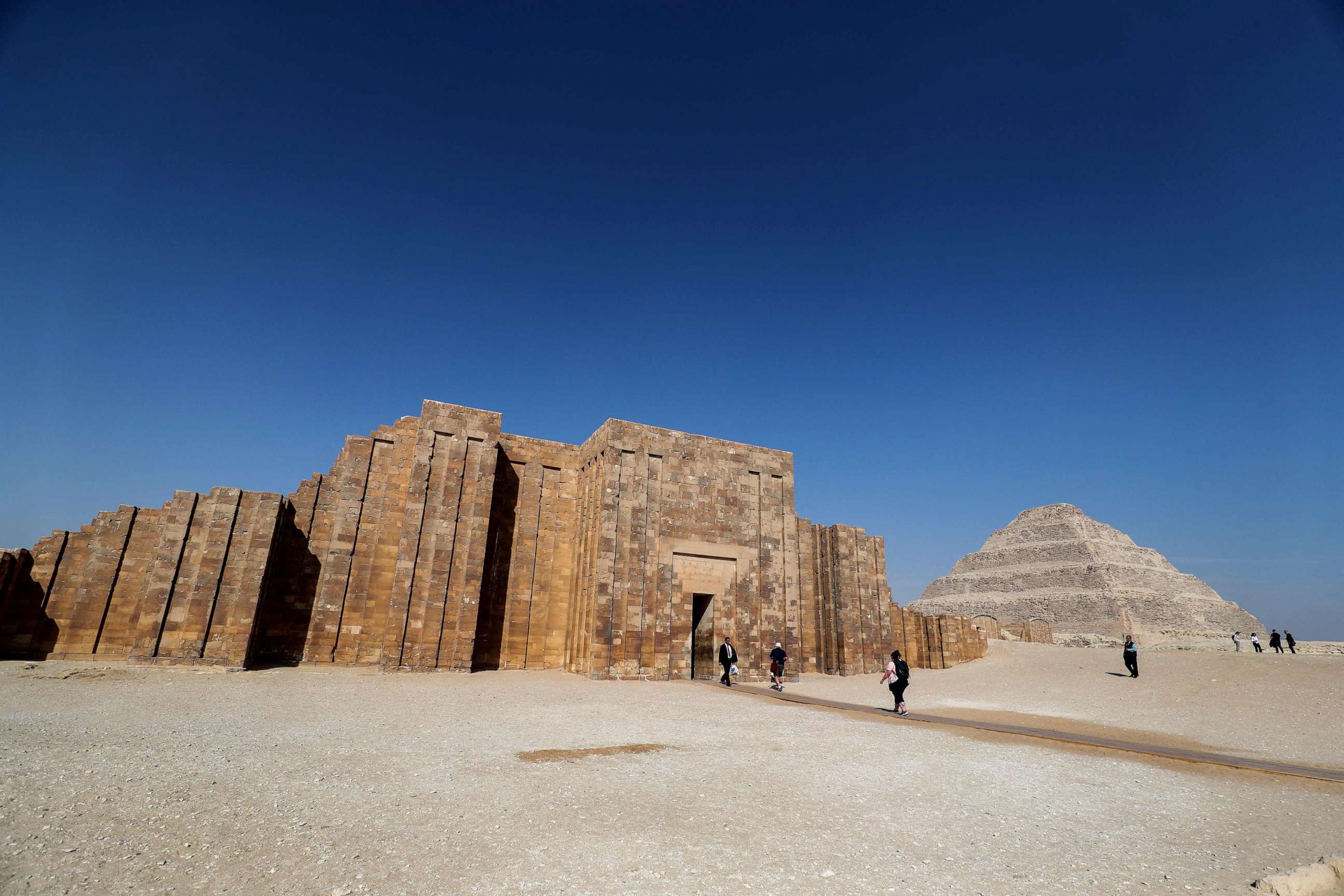 PHOTO: A general view shows the step pyramid of Djoser in Egypt's Saqqara necropolis, south of the capital Cairo, March 5, 2020.