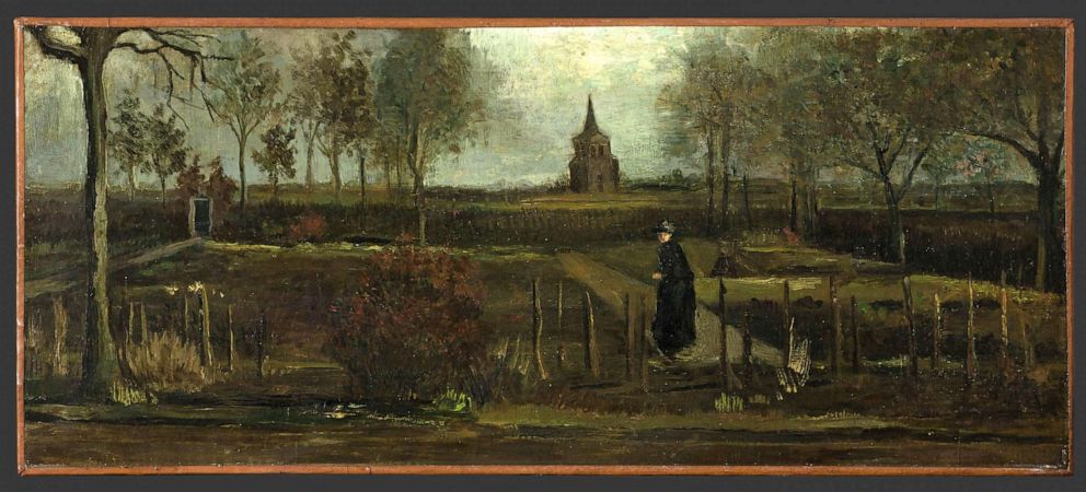 PHOTO: Vincent van Gogh's 1884 painting "Parsonage Garden at Neunen in Spring" which was stolen from the Singer Laren Museum in Laren, Netherlands, closed to the public because of the COVID-19 pandemic.
