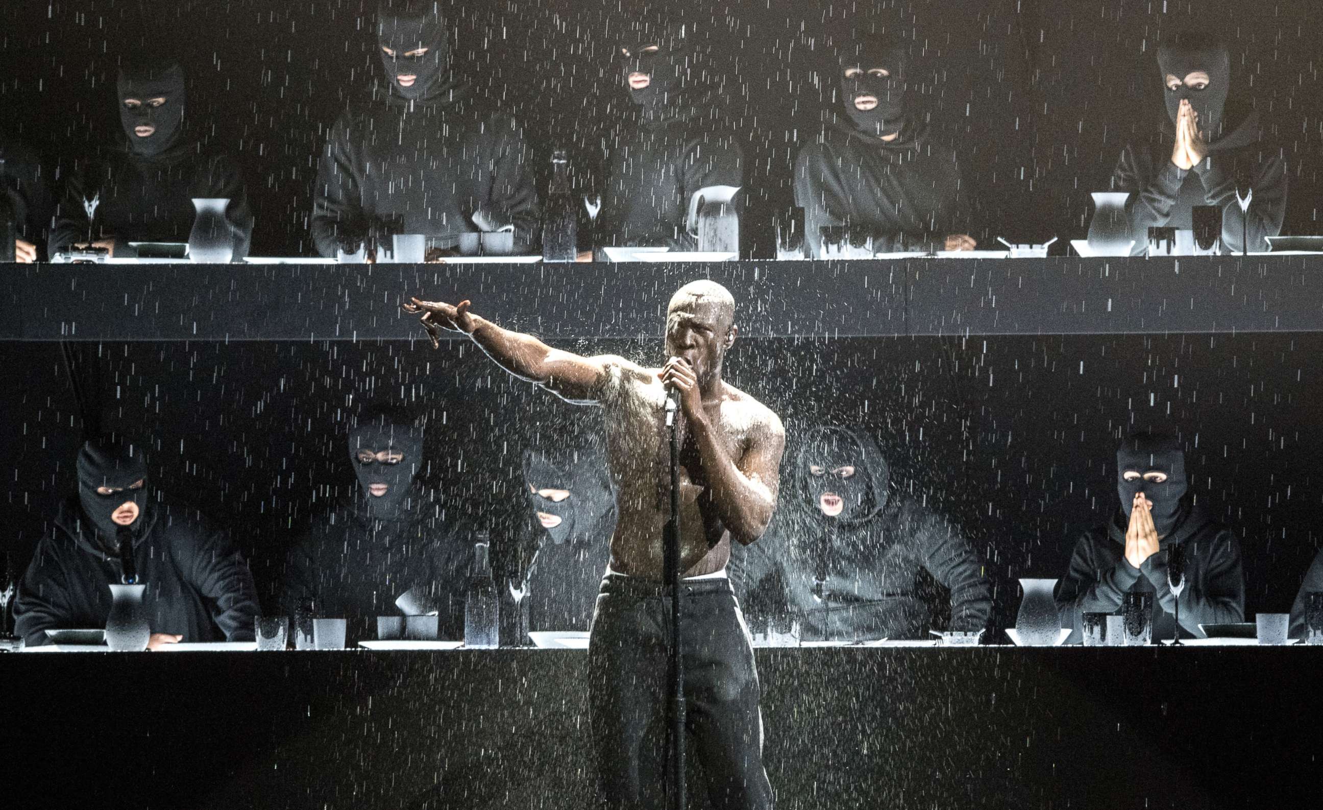 PHOTO: Stormzy performs at The BRIT Awards 2018 held at The O2 Arena, Feb. 21, 2018, in London.