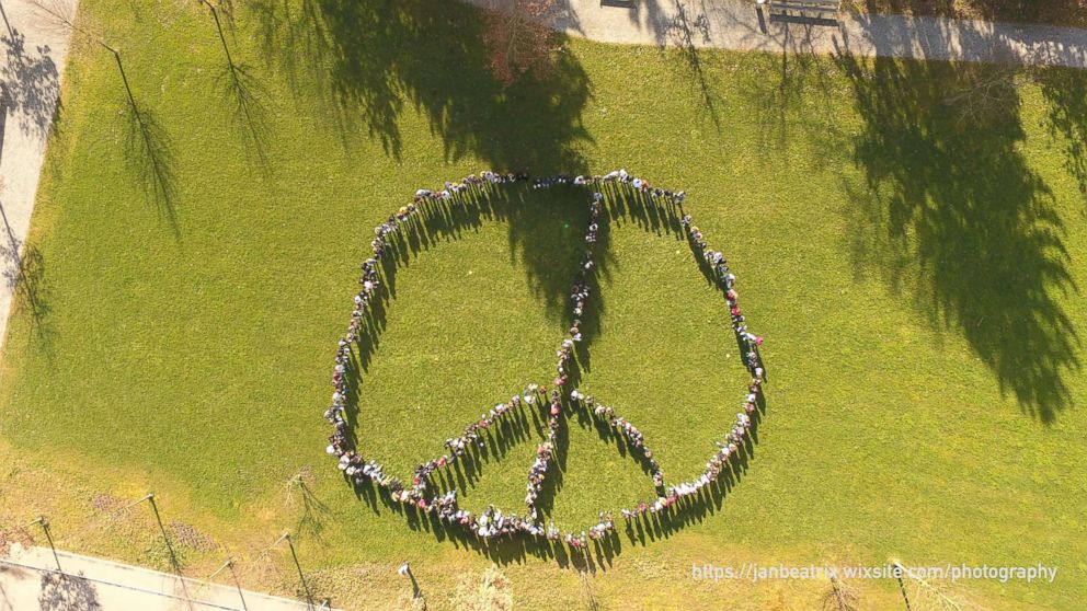 PHOTO: Students at the Zurich International School in Switzerland took part in the United States' National School Walkout, March 14, 2018.