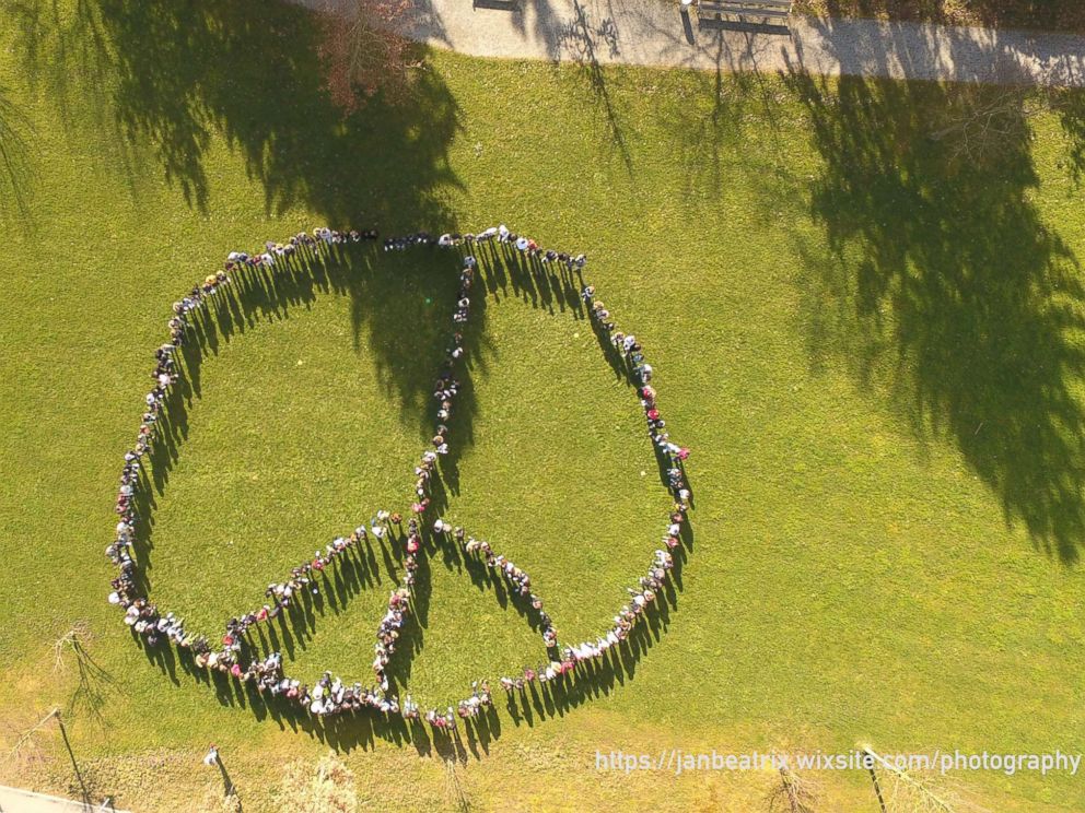 PHOTO: Students at the Zurich International School in Switzerland took part in the United States National School Walkout, March 14, 2018.