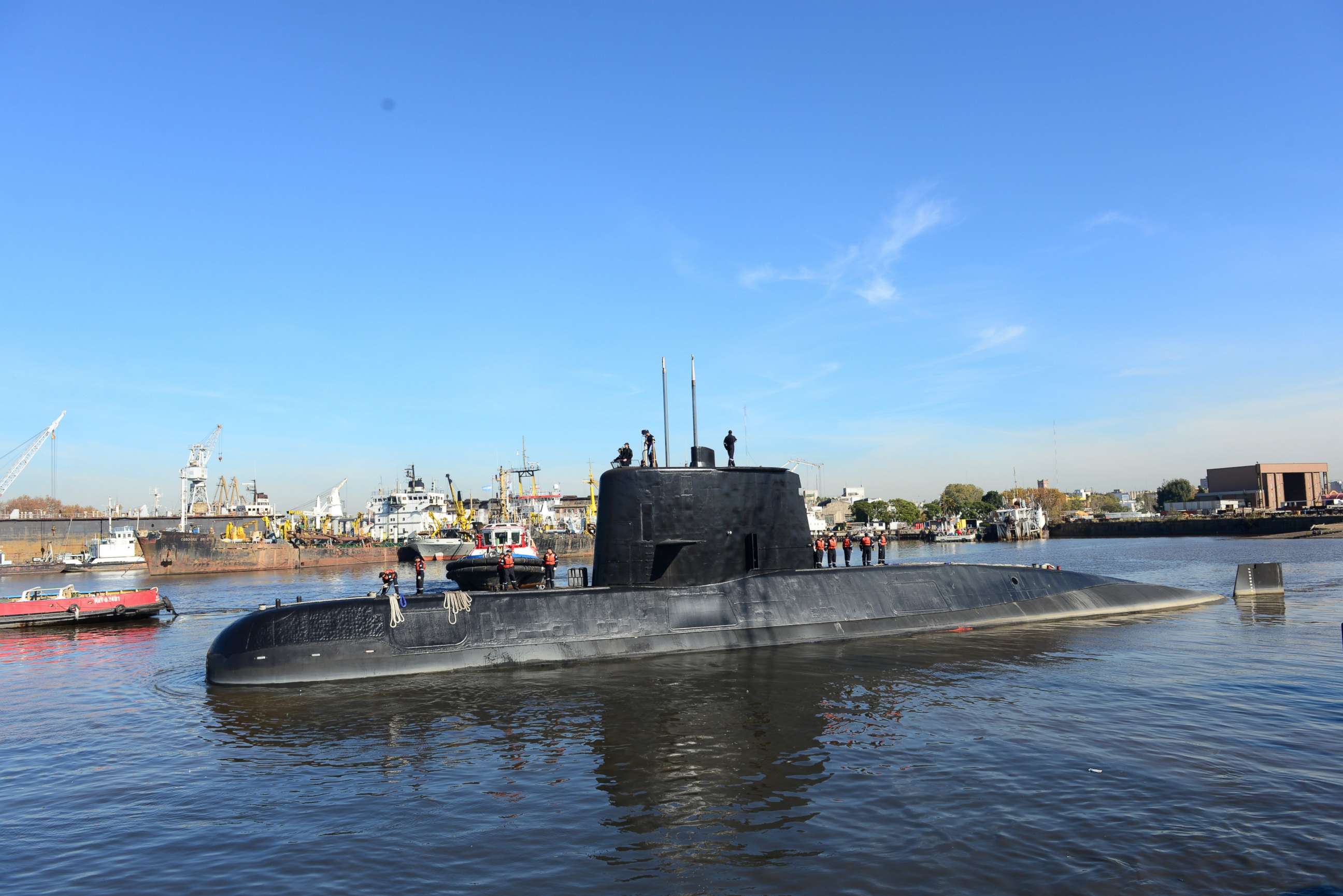 PHOTO: An undated handout photo made available by the Argentine Navy shows the ARA San Juan submarine that disappeared off Argentina's coast with a crew of 44. 