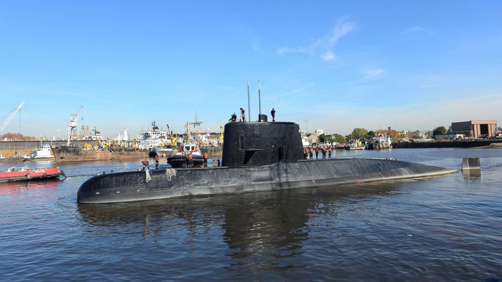 An undated handout photo made available by the Argentine Navy shows the ARA San Juan submarine that disappeared off Argentina's coast with a crew of 44. The US Navy is in the process to deliver Argentina a deep sea  rescue chamber and other aid to assist Argentina in their search efforts.  