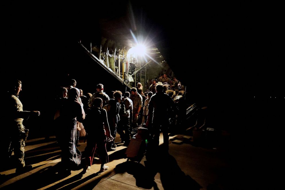 PHOTO: FILE - A view of military personnel and the last evacuees boarding a RAF aircraft bound for Cyprus, during the final days of evacuations, at Wadi Seidna Air Base, in Sudan April 29, 2023.