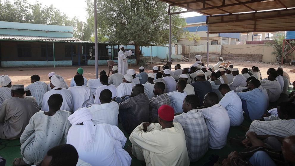 PHOTO: People attend Eid al-Firtr prayer in Khartoum, Sudan, April 21, 2023.