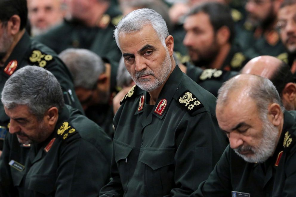 PHOTO: Revolutionary Guard Gen. Qassem Soleimani, center, attends a meeting in Tehran, Iran, Sept. 18, 2016 in a photo provided by the office of the Iranian supreme leader.