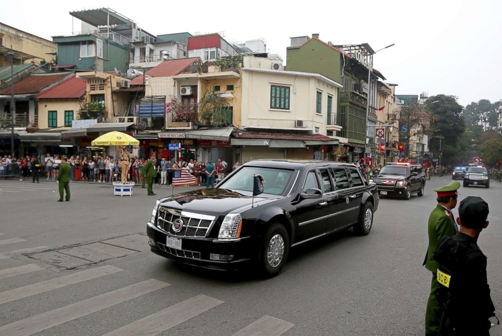 PHOTO: President Donald Trump's motorcade is driven back to his hotel in Hanoi, Vietnam, Feb. 28, 2019.