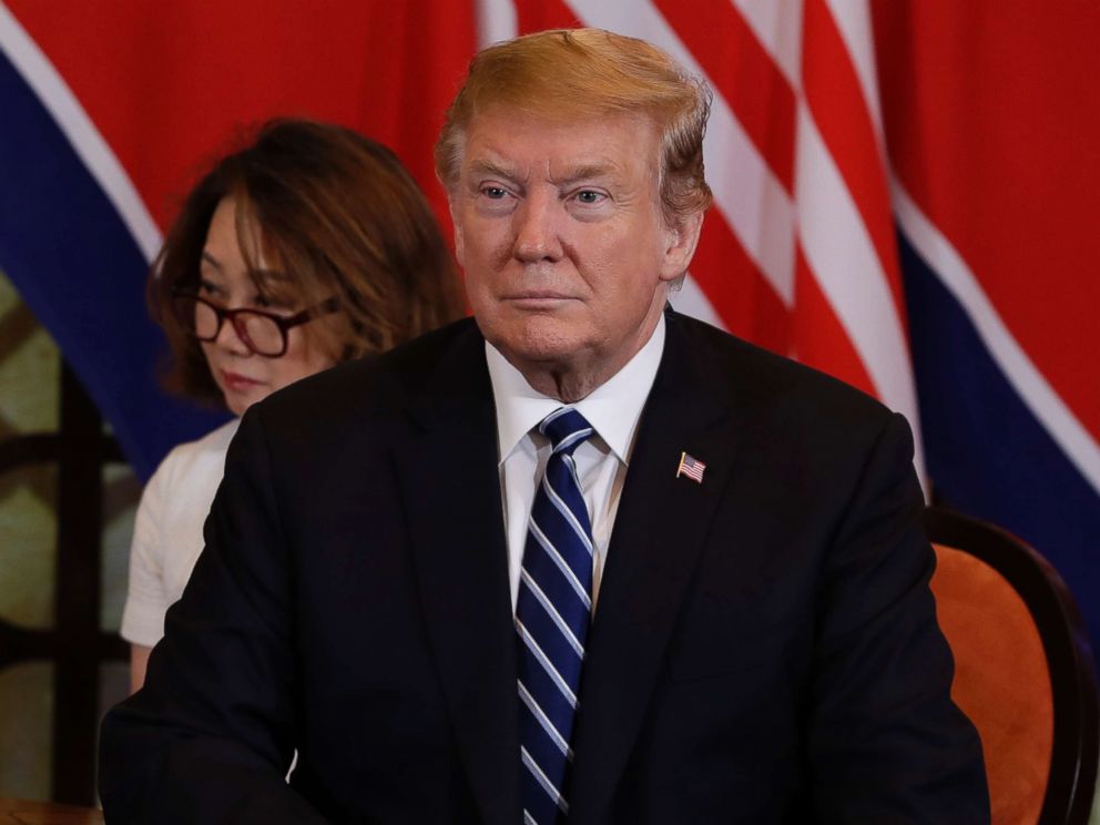 PHOTO: President Donald Trump listens as he meets North Korean leader Kim Jong Un, Thursday, Feb. 28, 2019, in Hanoi, Vietnam. 
