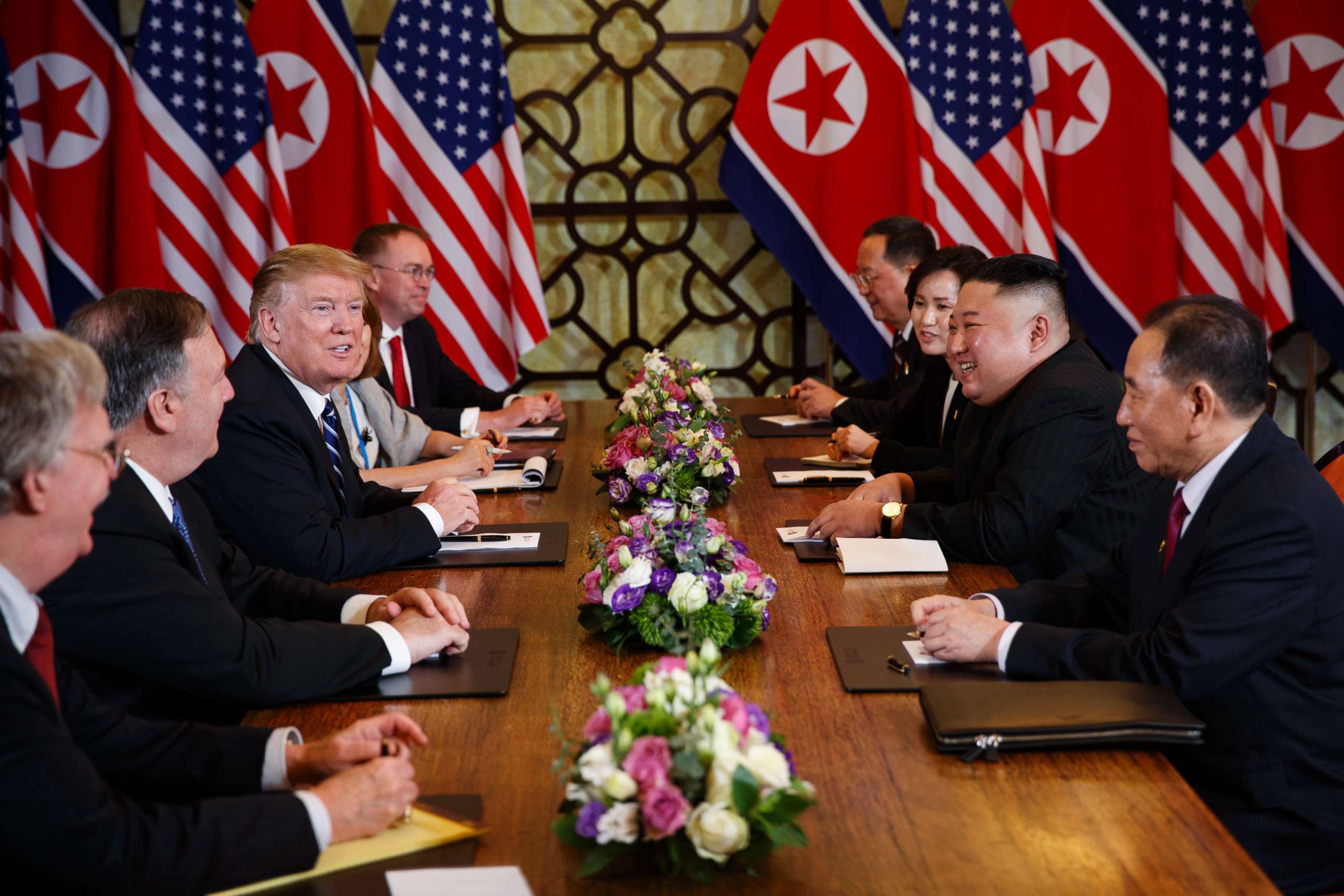 PHOTO: President Donald Trump meets North Korean leader Kim Jong Un, Feb. 28, 2019, in Hanoi, Vietnam. 