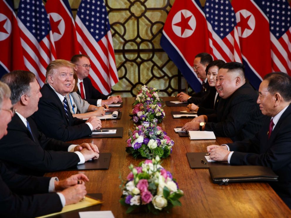 PHOTO: President Donald Trump meets North Korean leader Kim Jong Un, Feb. 28, 2019, in Hanoi, Vietnam.