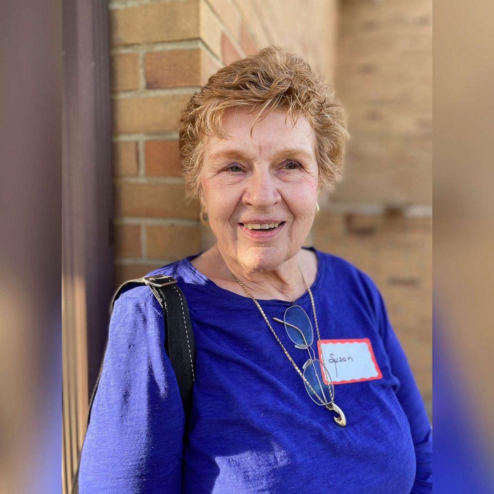 PHOTO: Susan Hilbert of Annandale, Va., attends a ribbon-cutting ceremony for a newly-launched resettlement office in Alexandria, Va., Dec. 16, 2021.