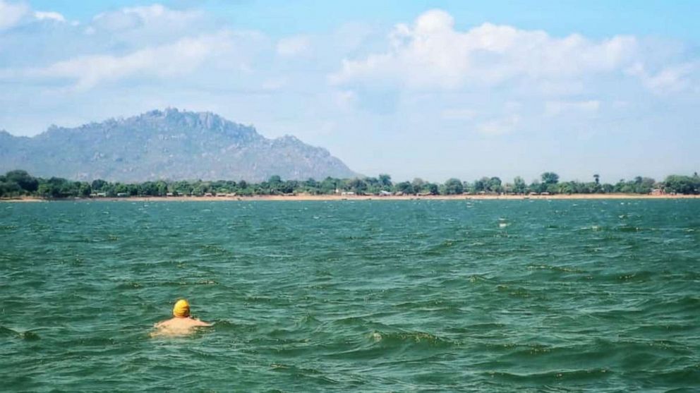 PHOTO: Martin Hobbs swam across Lake Malawai to raise money for the Smile Foundation.