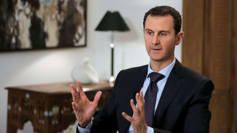 PHOTO: Syrian President Bashar al-Assad during an interview with AFP in the capital Damascus. Feb. 11, 2016. 
