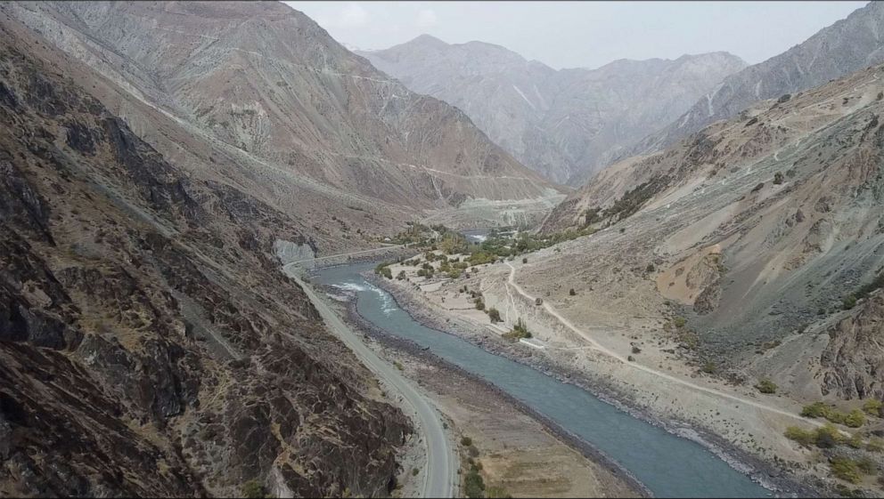 PHOTO: The river Panj separates Afghanistan (left) and Tajikistan (right).