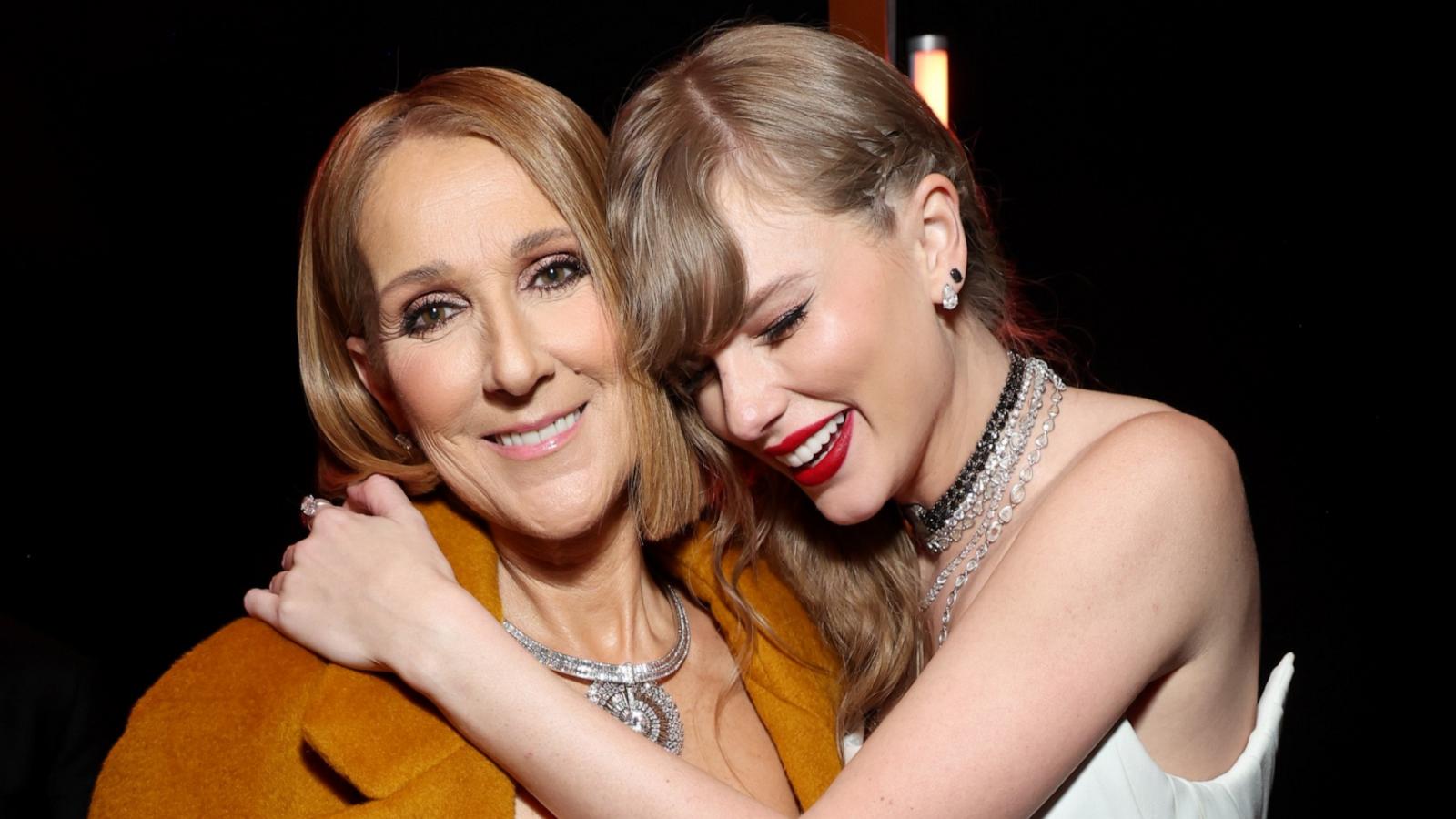 PHOTO: Celine Dion and Taylor Swift attend the 66th GRAMMY Awards, Feb. 4, 2024, in Los Angeles.