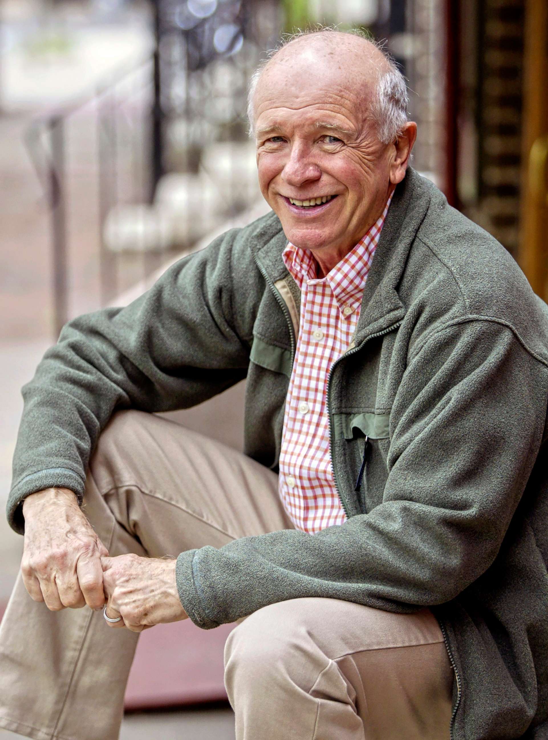 PHOTO: Tony Award winning playwright Terrence McNally in front of the Philadelphia Theater Company in Philadelphia, May 14, 2006.