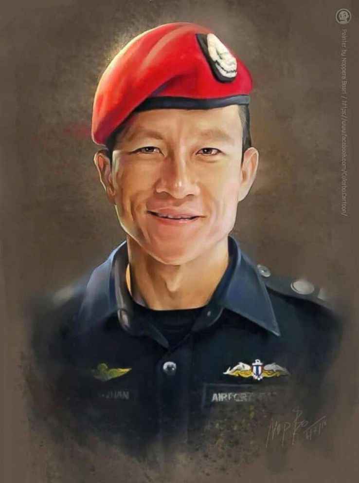 PHOTO: The Royal Thai Navy released this image of a former member who died while working as a volunteer rescuer in the operation to save the boys soccer team trapped inside a cave in Chiang Rai province, Thailand, July 6, 2018.