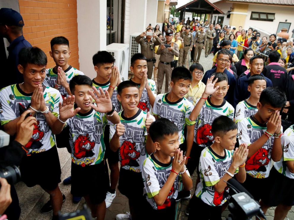 Boys rescued from Thailand cave leave hospital Thailand-soccer-5-rt-ml-180718_hpMain_4x3_992