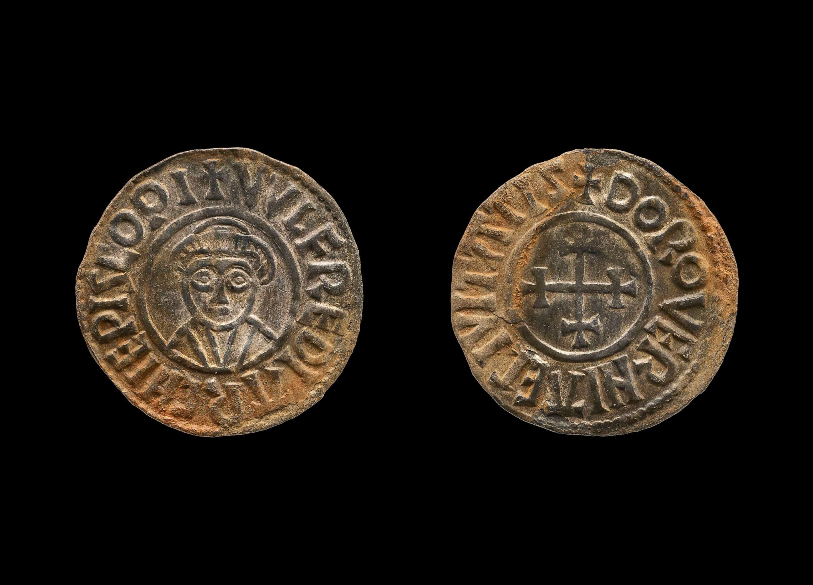 PHOTO: A coin which was part of Viking hoard by two amateur British treasure-hunters is seen here in this undated file photo.