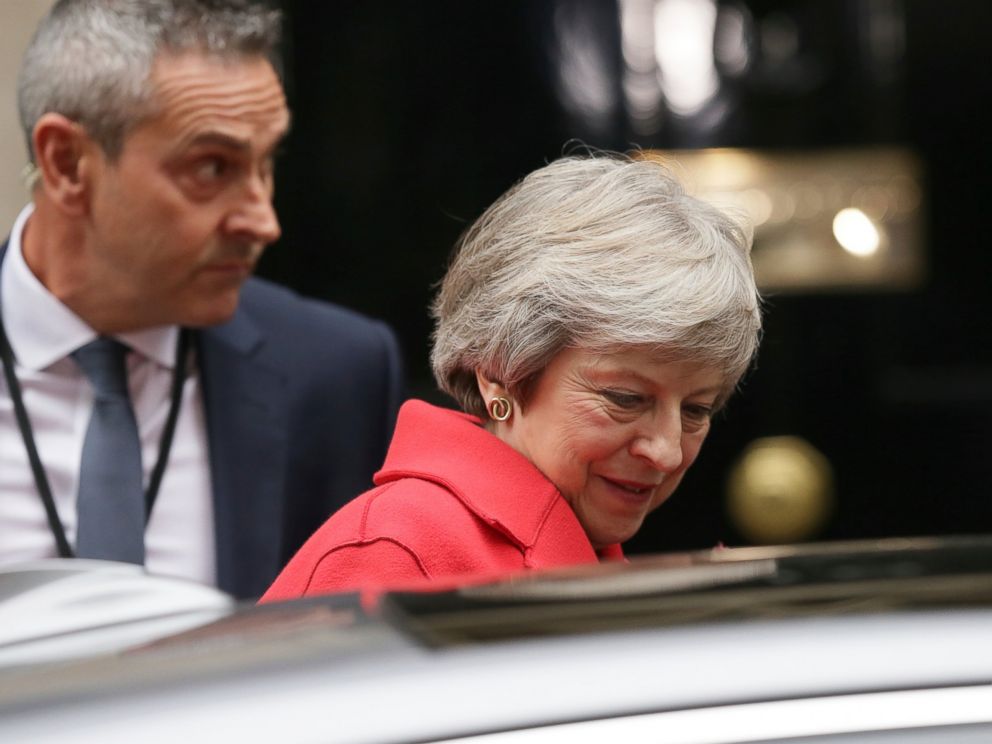 PHOTO: Britains Prime Minister Theresa May leaves 10 Downing Street for the Houses of Parliament, in London, Thursday Nov. 15, 2018.