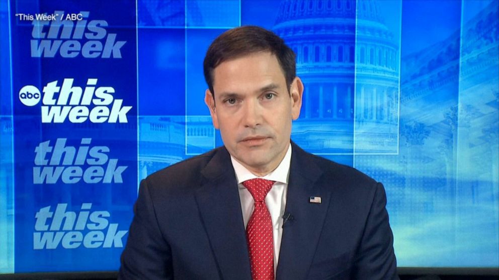 PHOTO: Senator Marco Rubio is interviewed by "This Week" co-anchor Jonathan Karl, Sept. 2, 2022.