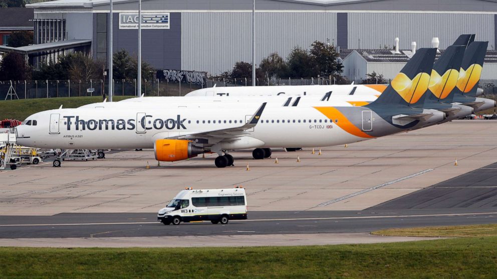 PHOTO: The British travel company Thomas Cook ceased trading Monday morning.