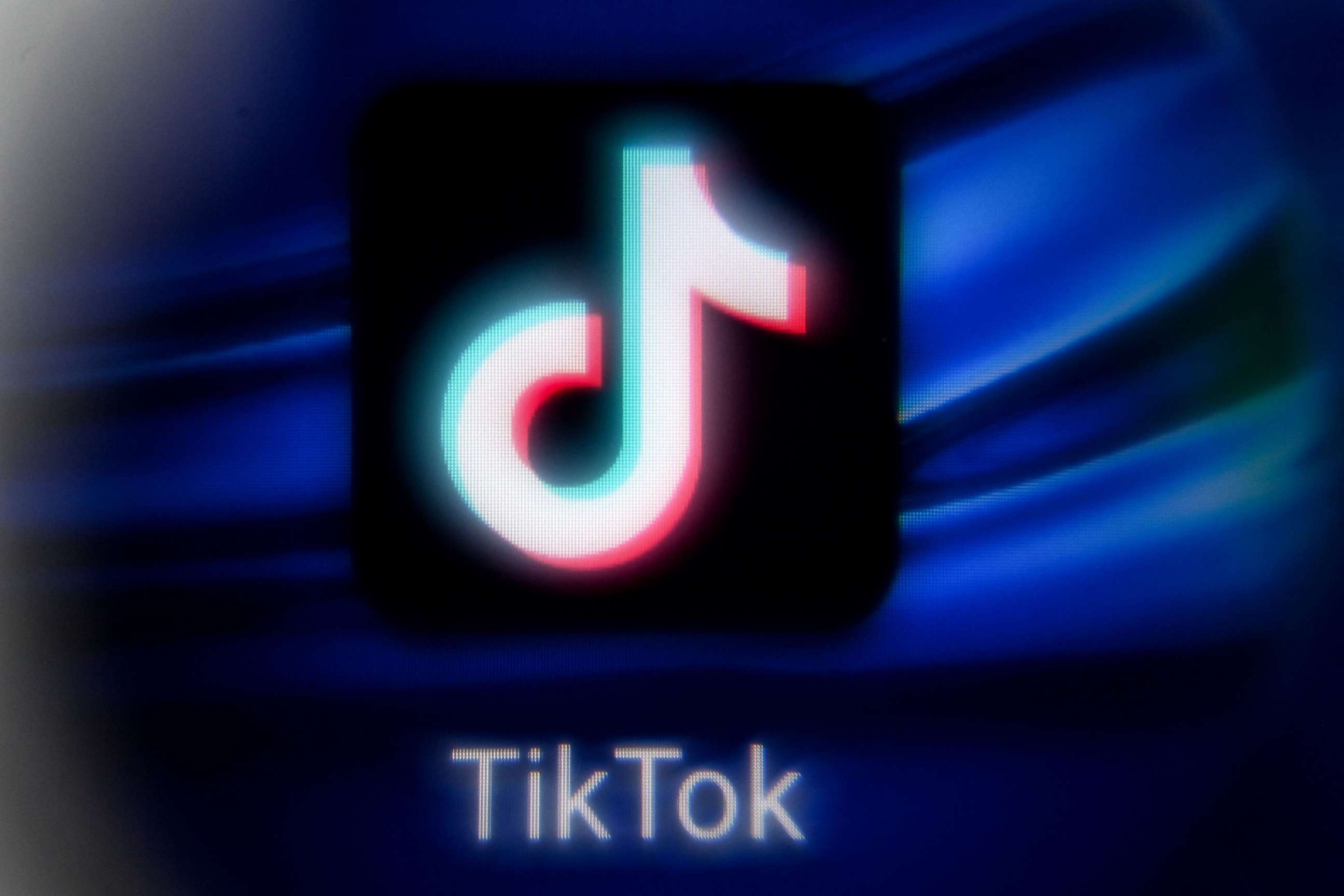 PHOTO: This file picture taken in Moscow on Nov. 11, 2021, shows the Chinese social networking service TikTok's logo on a tablet screen.