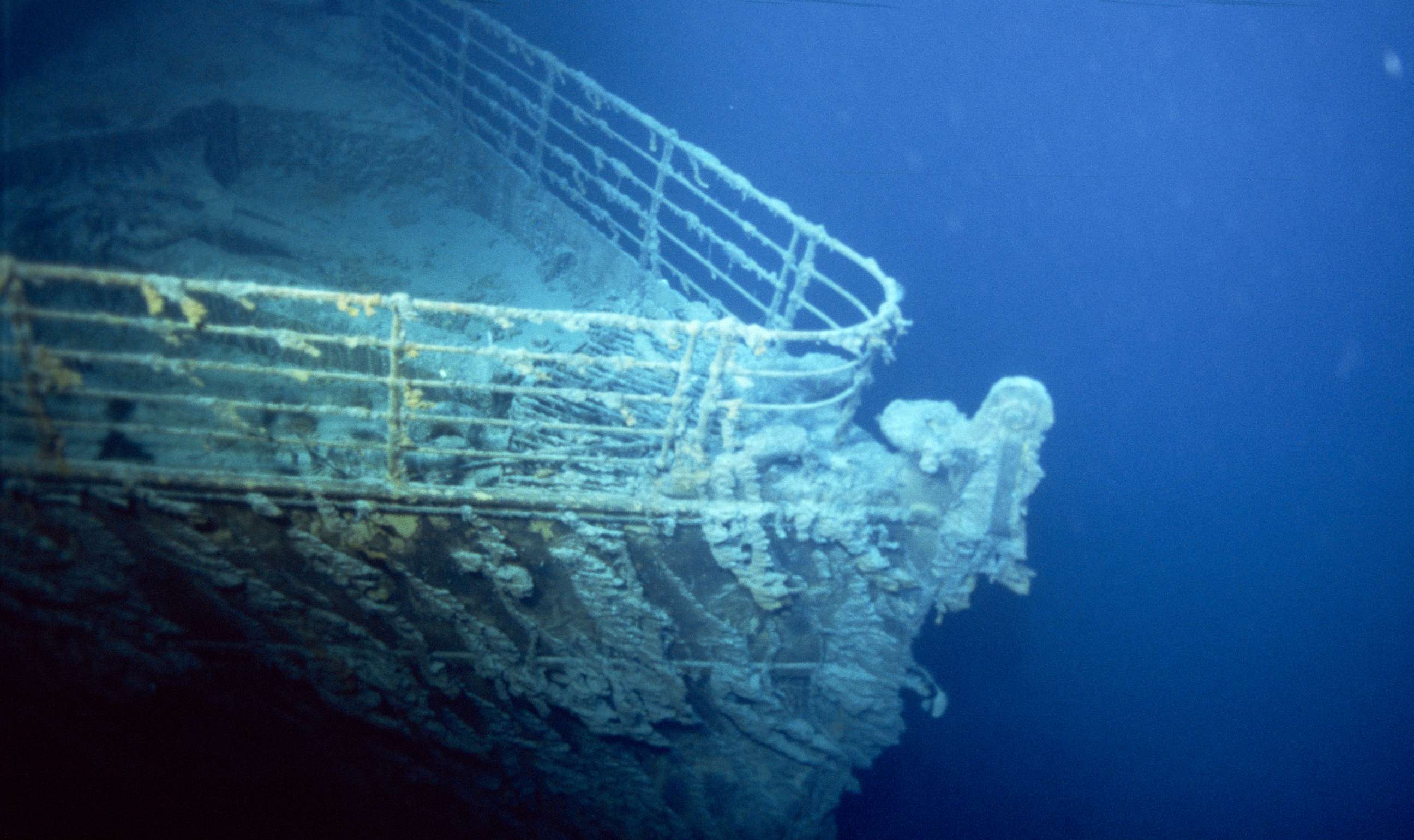PHOTO: A part of the Titanic's bow, viewed in the Atlantic Ocean, north of Newfoundland in 1996.