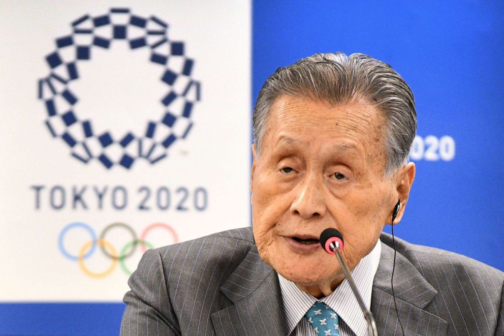 PHOTO: This file photo taken on Feb. 14, 2020, shows Tokyo 2020 president Yoshiro Mori speaking during a press conference following the International Olympic Committee project review meeting in Tokyo, Japan.