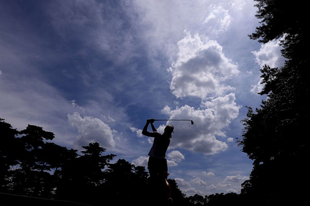 PHOTO: Lexi Thompson of Team United States plays during a practice round at Kasumigaseki Country Club ahead of the Tokyo Olympic Games on August 02, 2021 in Tokyo, Japan.