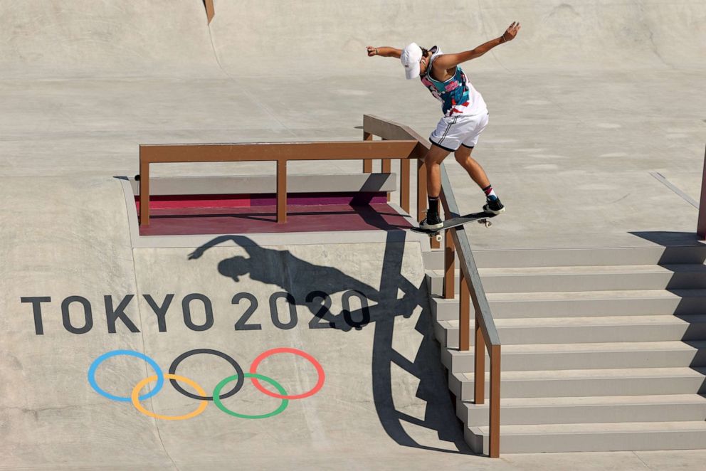 PHOTO: Jagger Eaton of Team USA competes at the Skateboarding Men's Street Prelims Heat 1 on day two of the Tokyo 2020 Olympic Games at Ariake Urban Sports Park on July 25, 2021 in Tokyo, Japan.