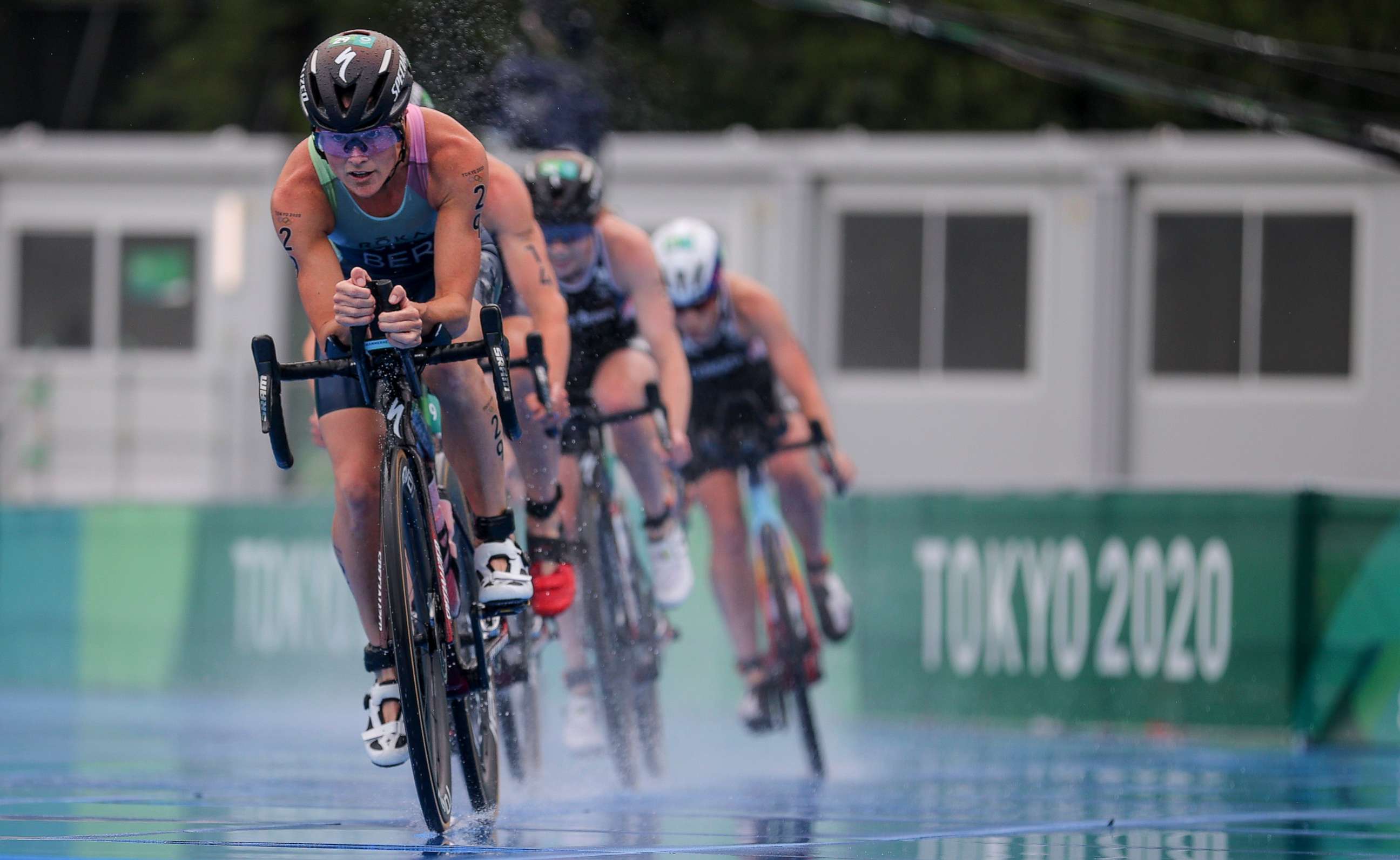 PHOTO: Flora Duffy of Bermuda competes during Tokyo 2020 women's individual final of triathlon in Tokyo, Japan, July 27, 2021.