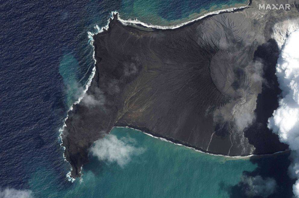 PHOTO: The Hunga-Tonga-Hunga-Ha'apai volcano on Jan. 6, 2022.