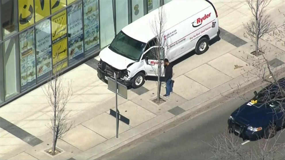 PHOTO: According to eyewitnesses, a white van hit pedestrians in Toronto, Canada, April 23, 2018, CTV reported.