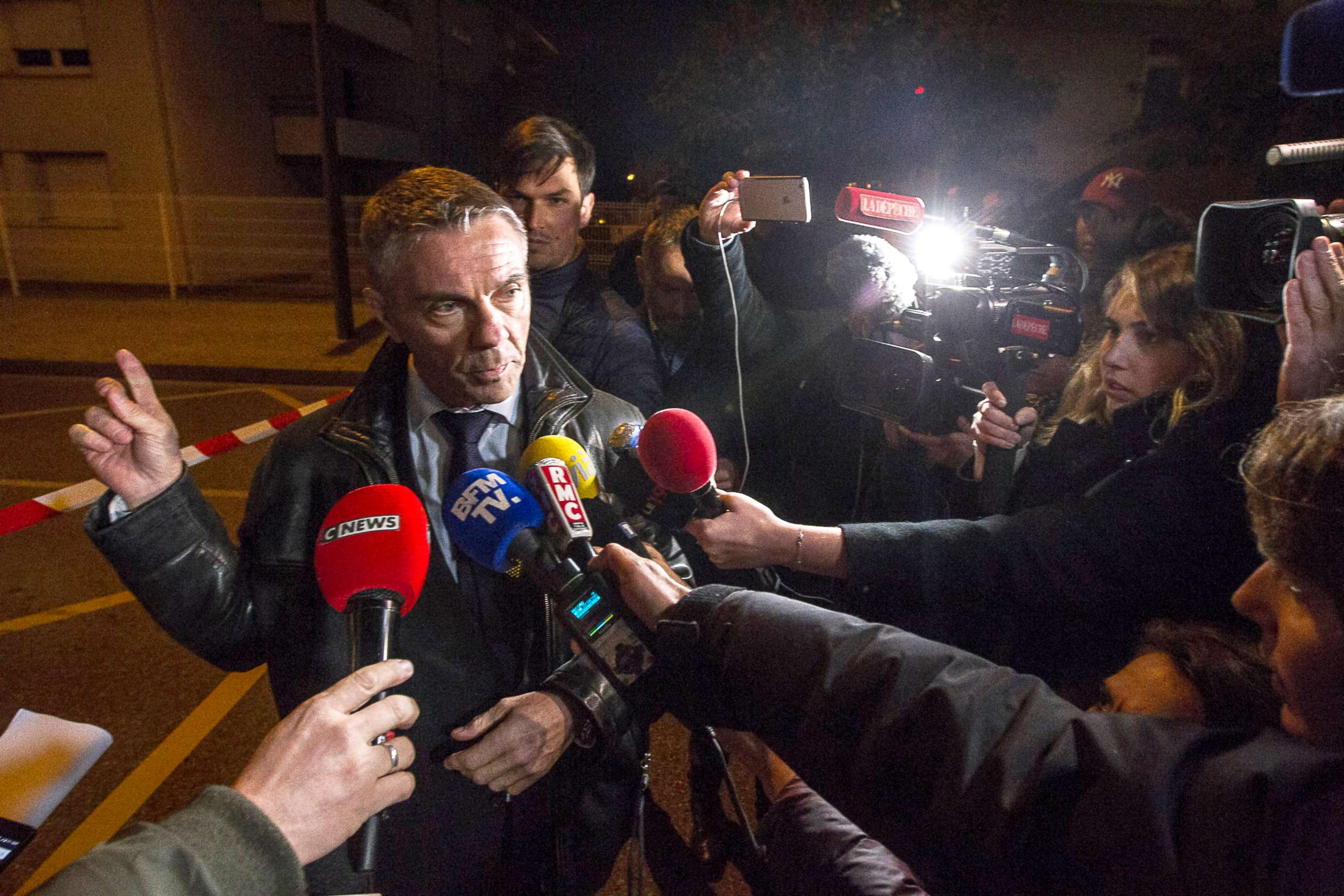PHOTO: French prosecutor Pierre Yves Couilleau speaks to media during a press briefing near the IGS campus near Toulouse, France, Nov. 10, 2017.