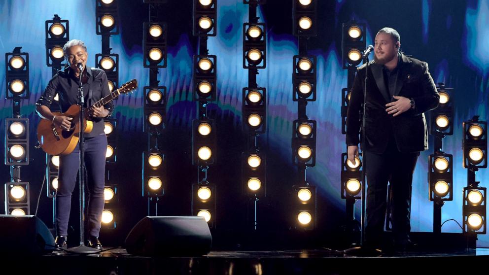 PHOTO: Tracy Chapman and Luke Combs perform during the 66th GRAMMY Awards, Feb. 4, 2024, in Los Angeles.